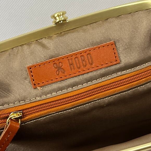 Hobo Lana Crossbody Bag Lotus Mauve Pink Leather and Go Mirror Charm Chain Strap - Picture 11 of 14